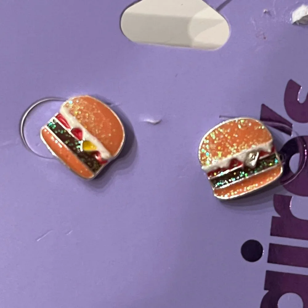Claire’s & Luxe by Claire’s‎ Stud Earrings – Hamburgers, Lollipops & Dogs! (k/x)